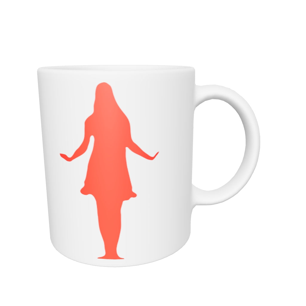 Taza blanca brillante