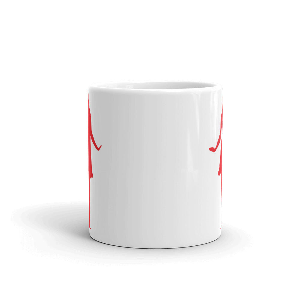 Taza blanca brillante