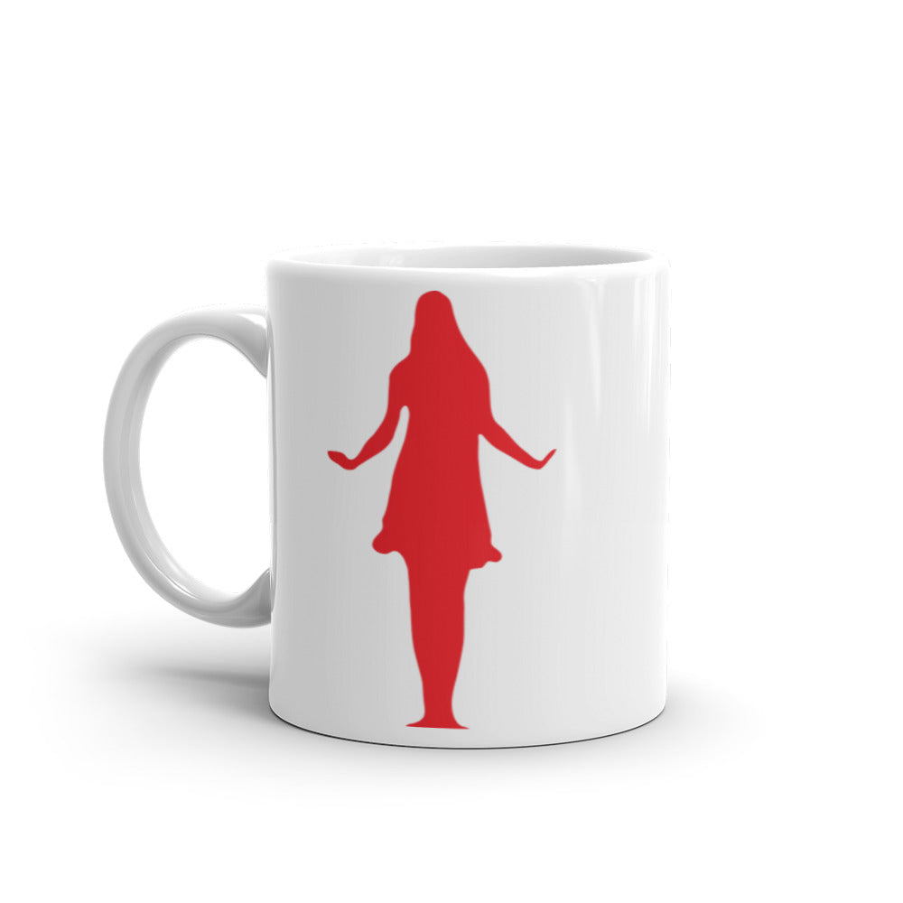 Taza blanca brillante