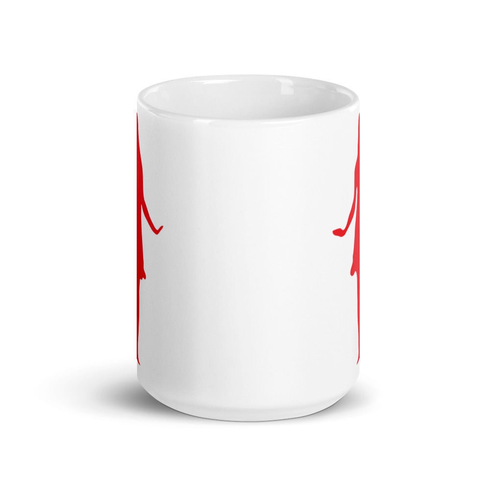 Taza blanca brillante