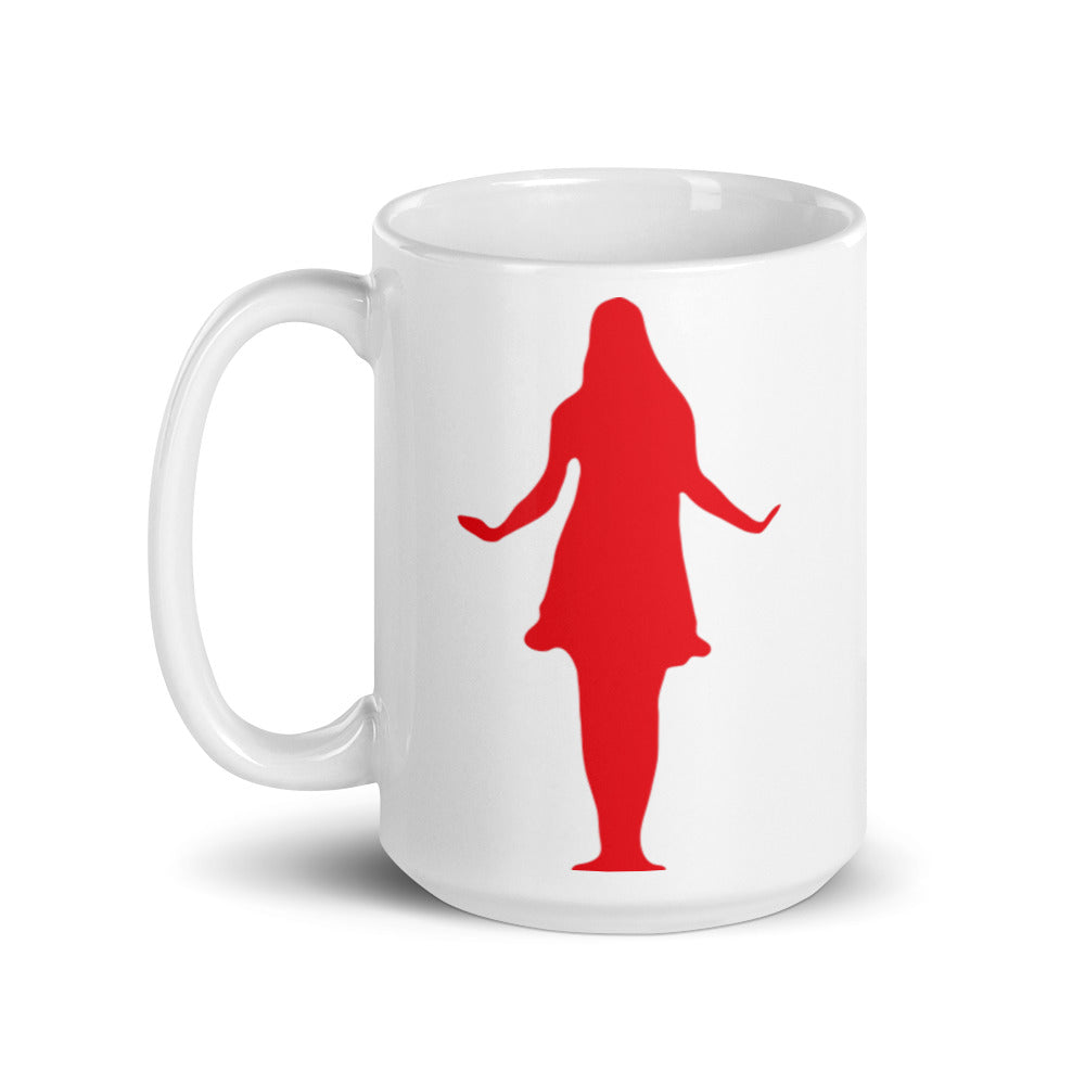 Taza blanca brillante