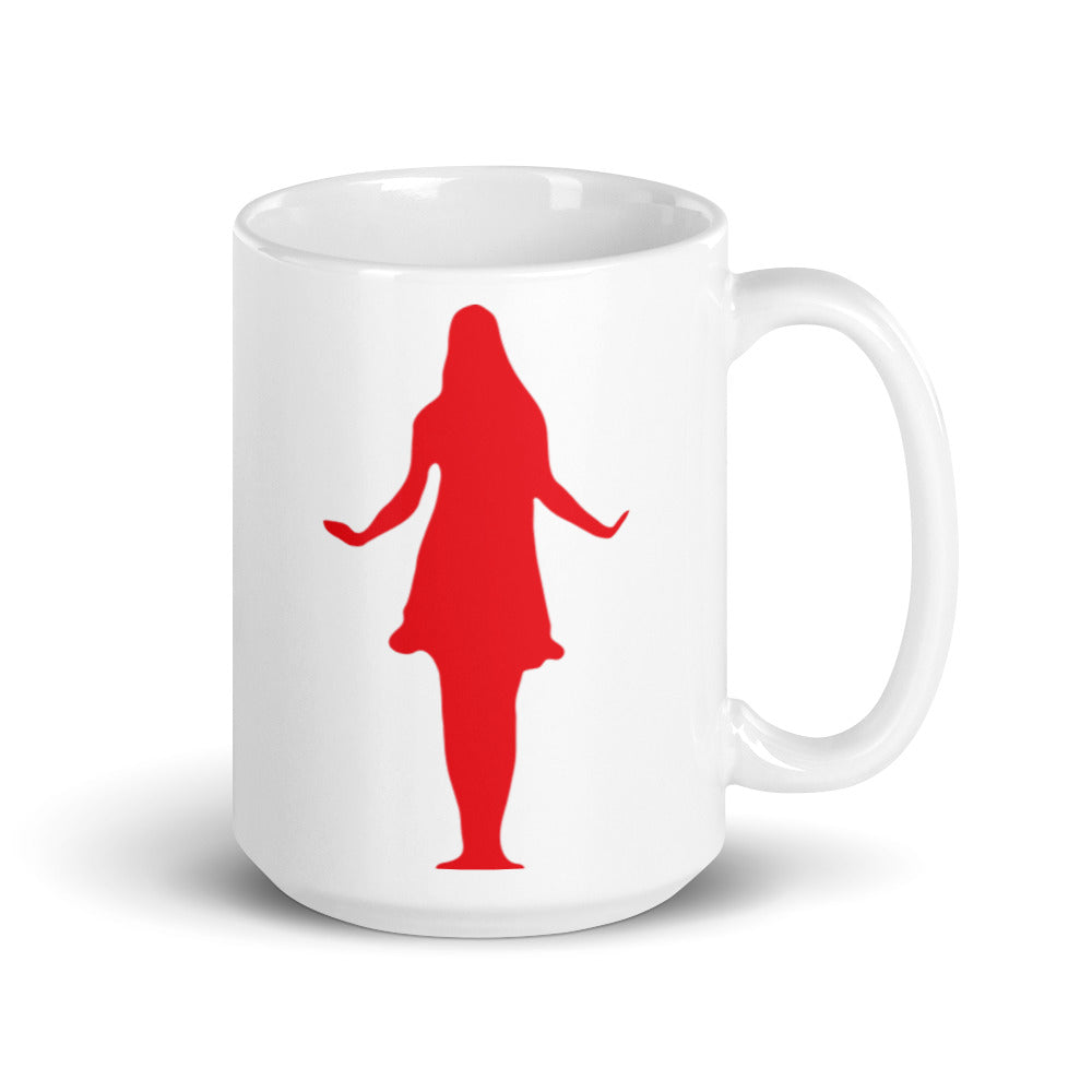 Taza blanca brillante